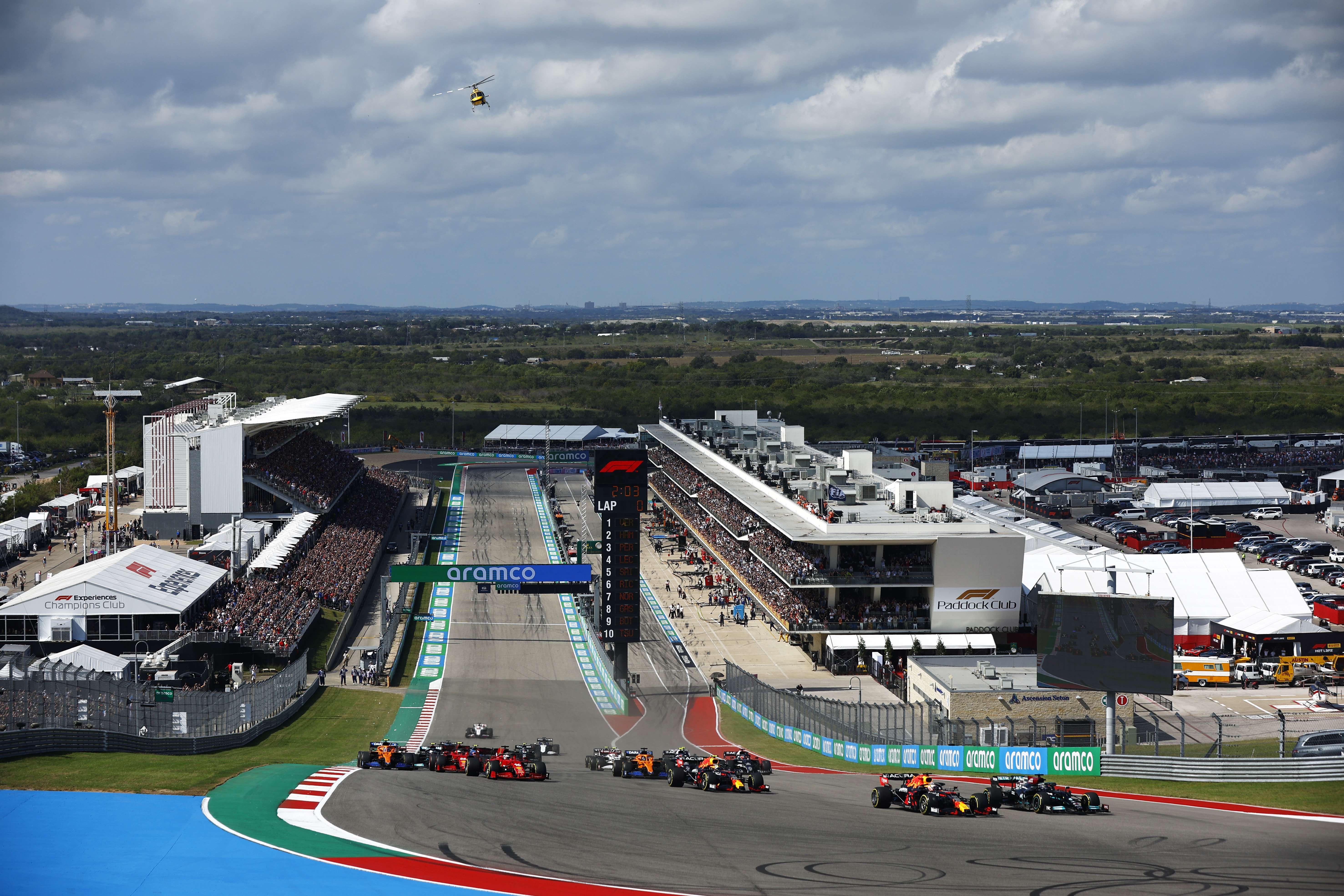 Balapan Formula 1 di Circuit of The Americas di Austin, Texas. 