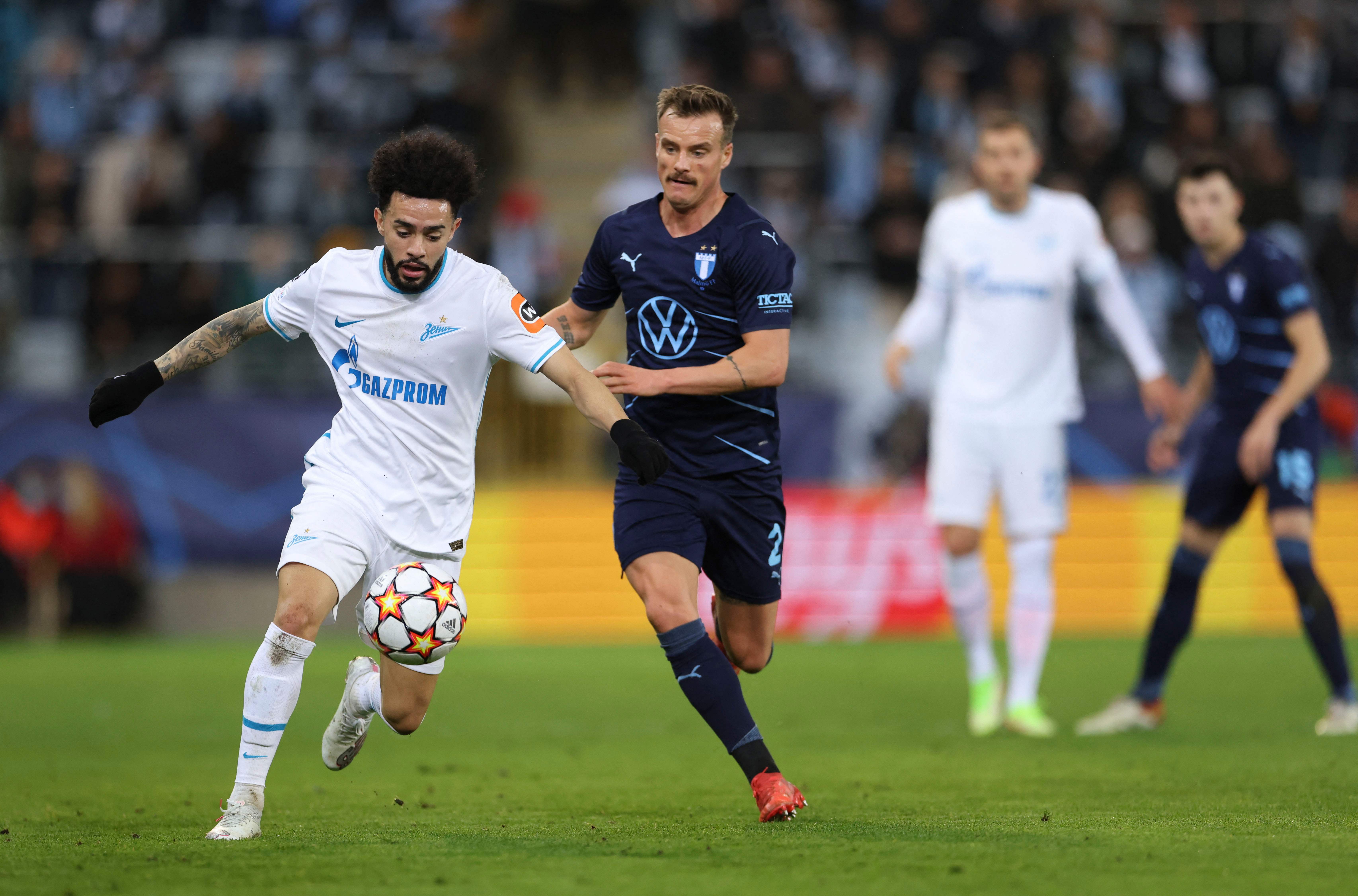 Laga Liga Champions antara Malmo dan Zenit St Petersburg