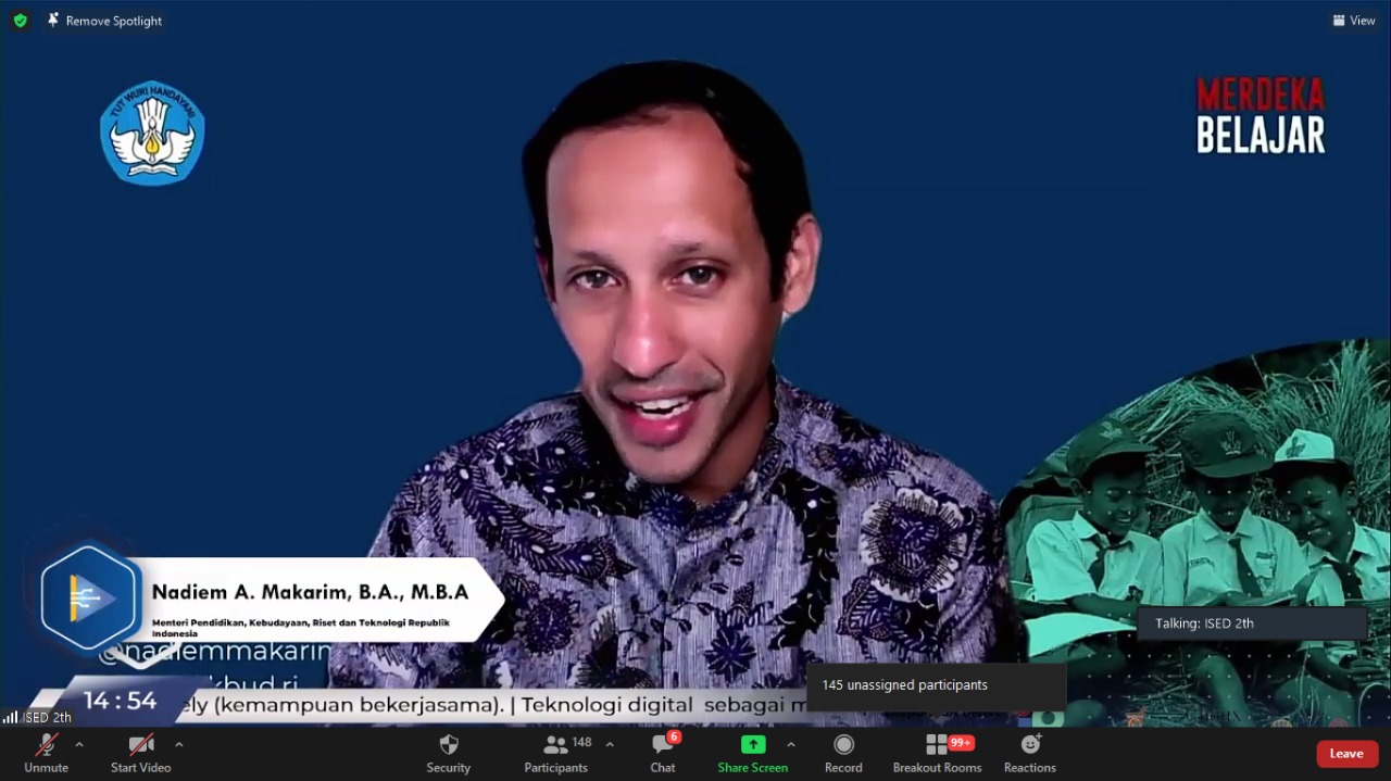 Menteri Pendidikan dan Kebudayaan Nadiem Makarim.