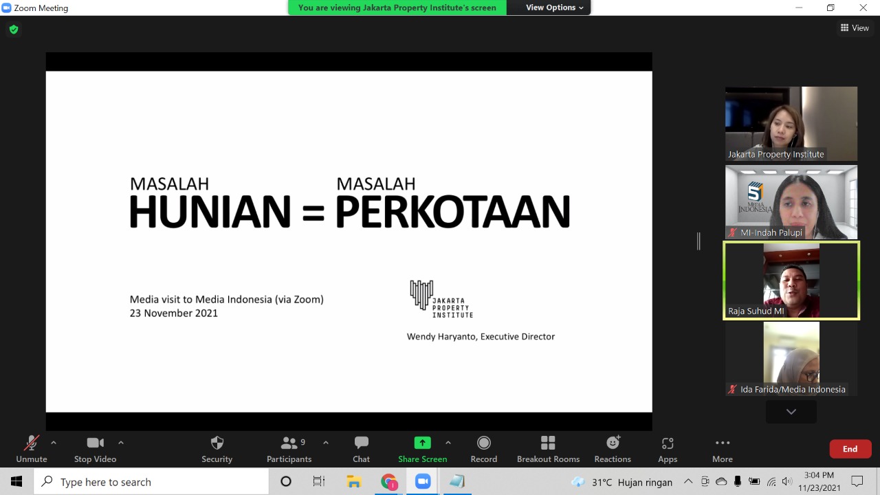 Jakarta Property Institute menyebut sejumlah faktor mempengaruhi backlog perumahan di Jakarta.