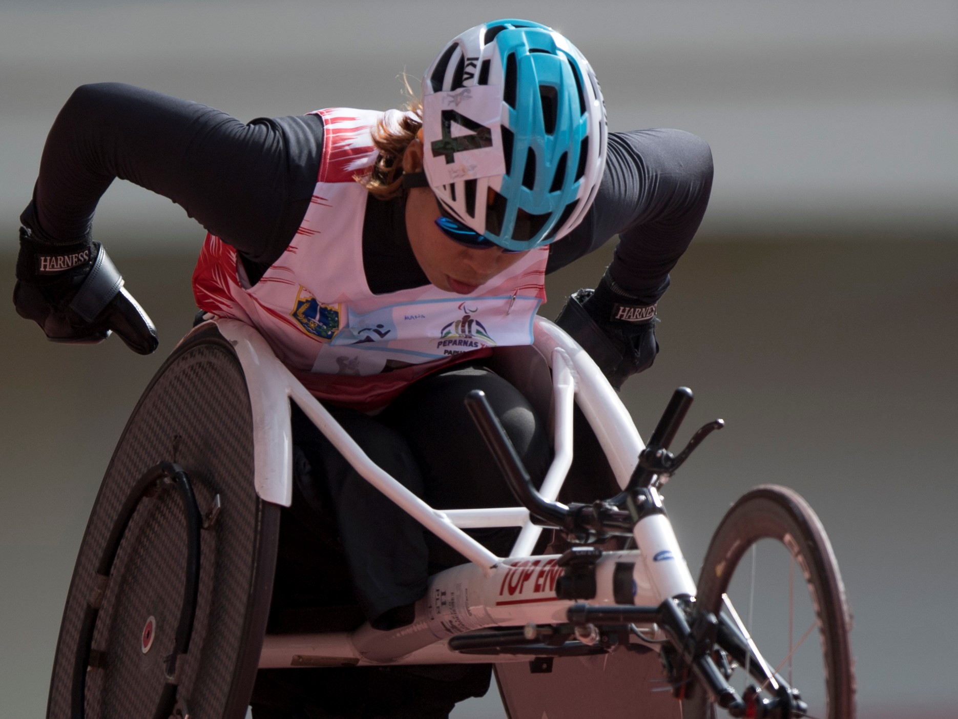 Atlet kursi roda putri DKI Jakarta Maria Goreti Samiyati.