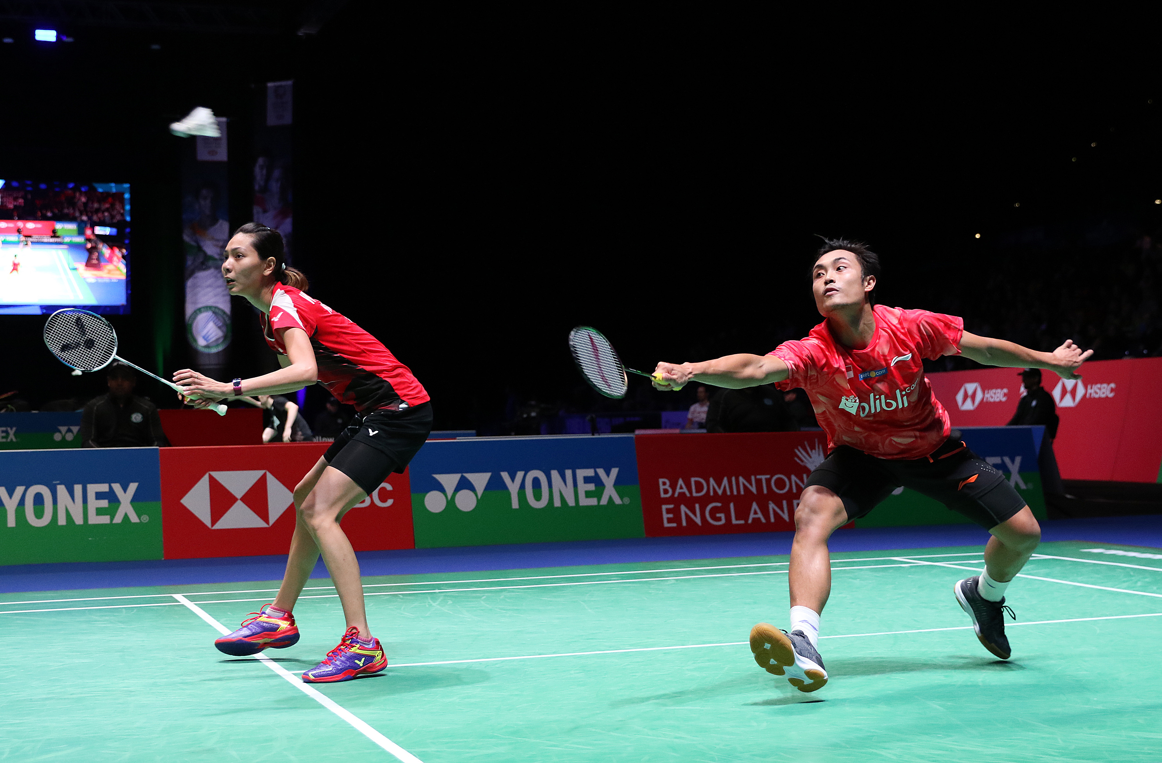 Pasangan ganda capuran Indonesia Hafiz Faisal/Glora Emanuelle Widjaja