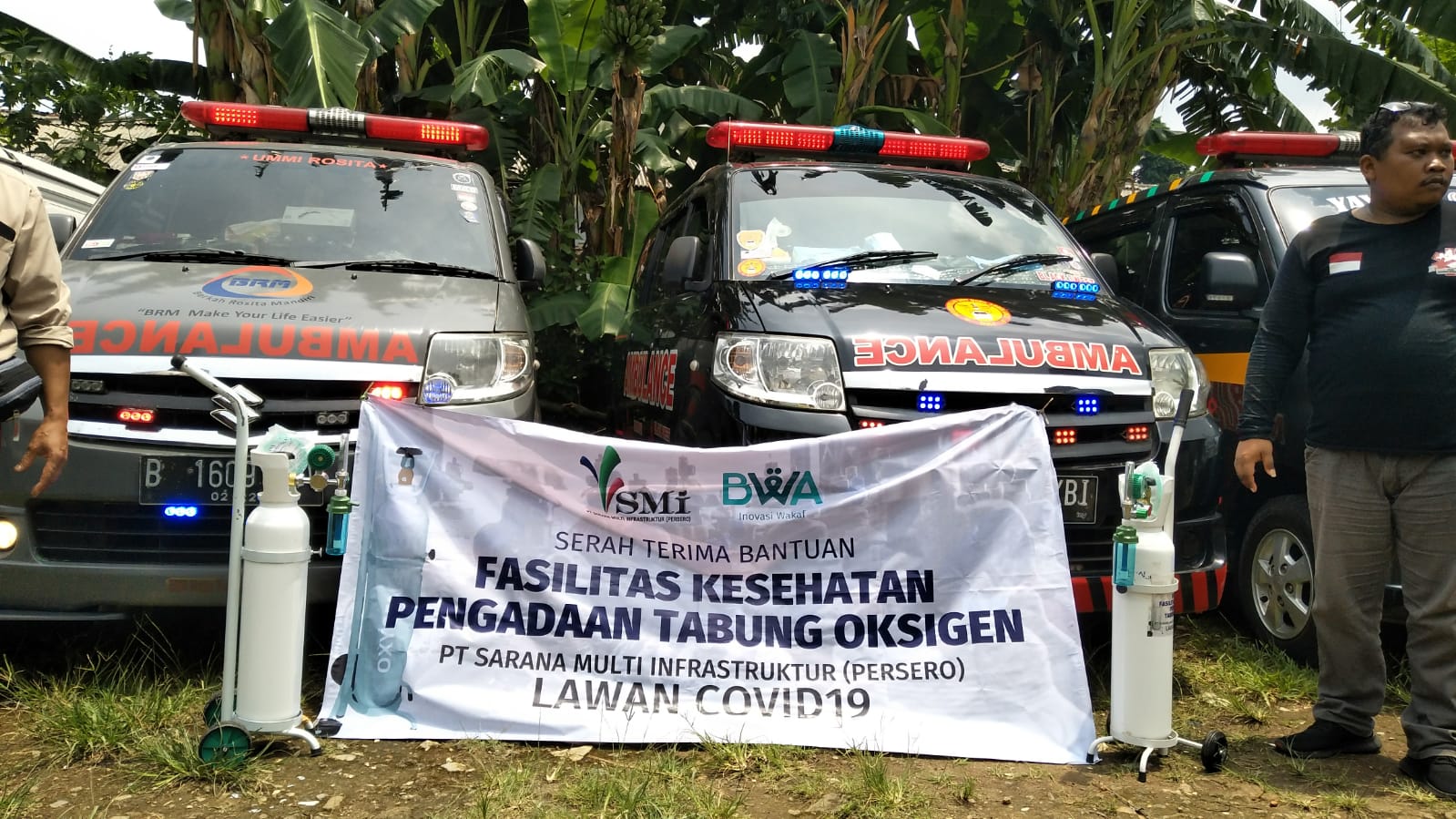 Donasi tabung Oksigen untuk kkomunitas Ambulans Gratis