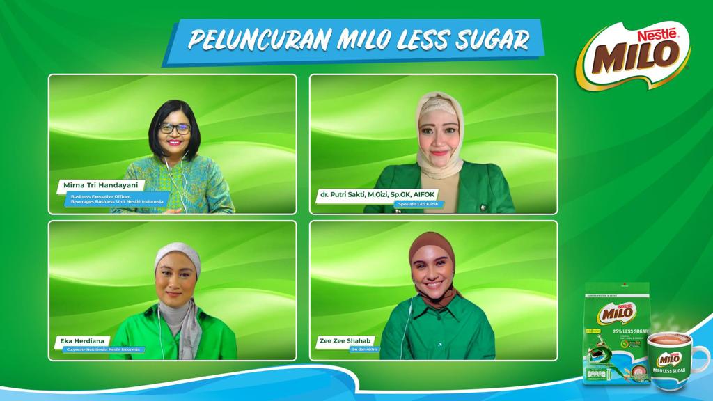 Para pembicara dalam acara peluncuran produk baru Nestle.