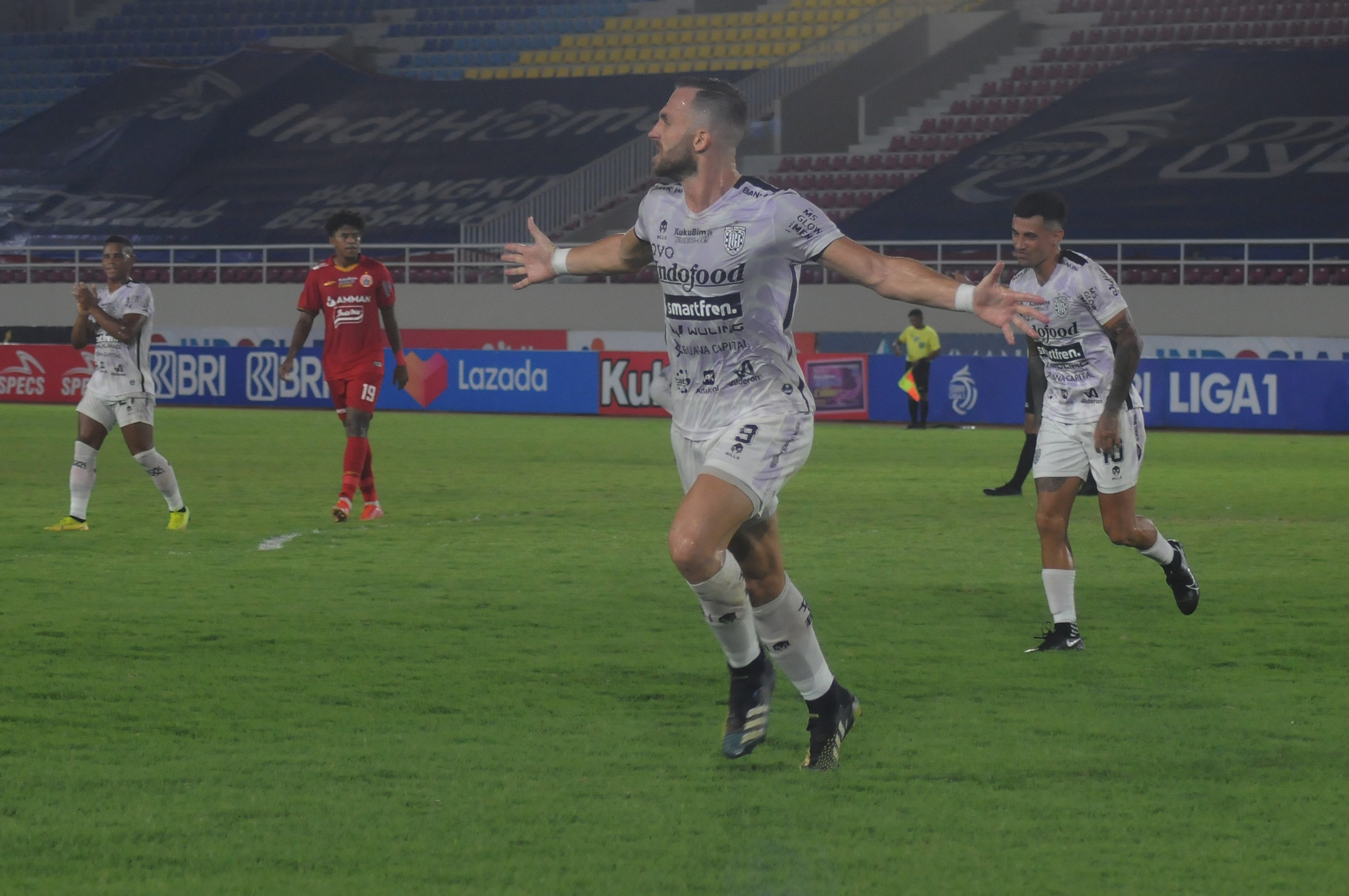 Ilija Spasojevic mencetak gol tunggal kemenangan 1-0 Bali United atas Persija dalam lanjutan Liga 1 2021-2022, Kamis (25/11). 