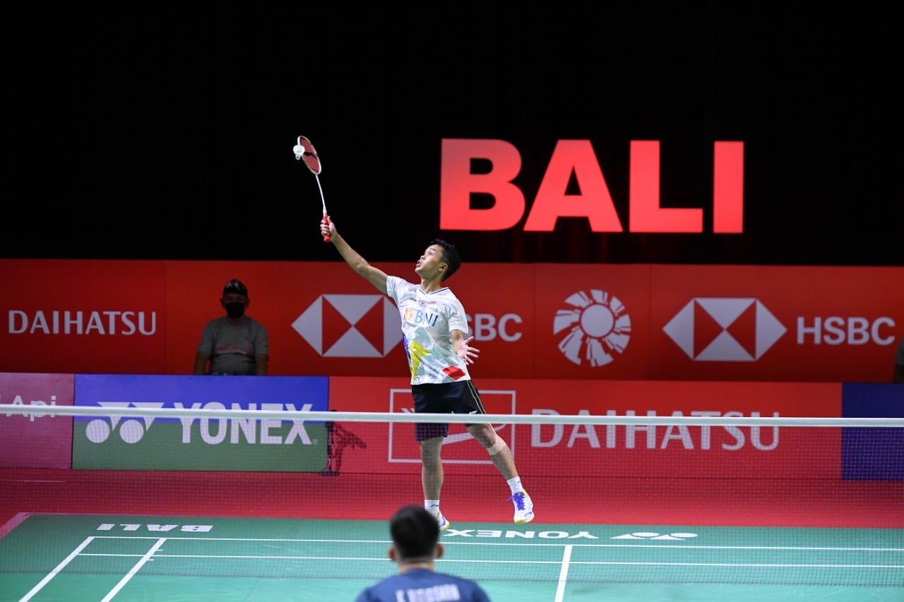 Anthony Sinisuka Ginting menghadapi Kunlavut Vitidsam di Babak pertama Indonesia Masters