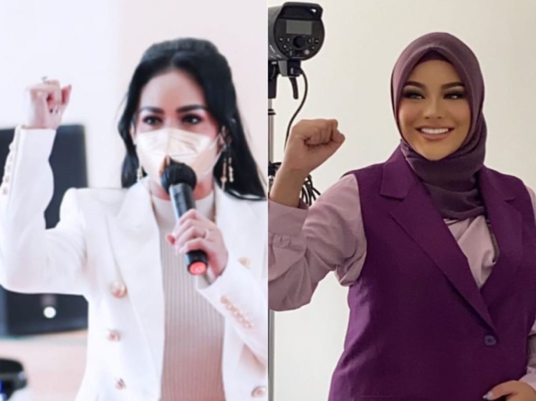 Krisdayanti dan Aurel Hermansyah.