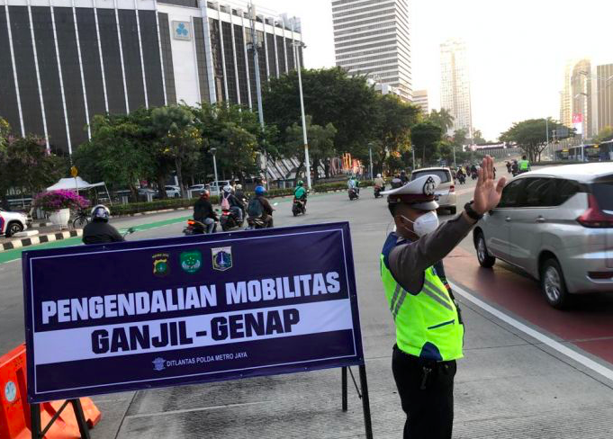 Penerapan aturan ganjil-genap di masa PPKM.