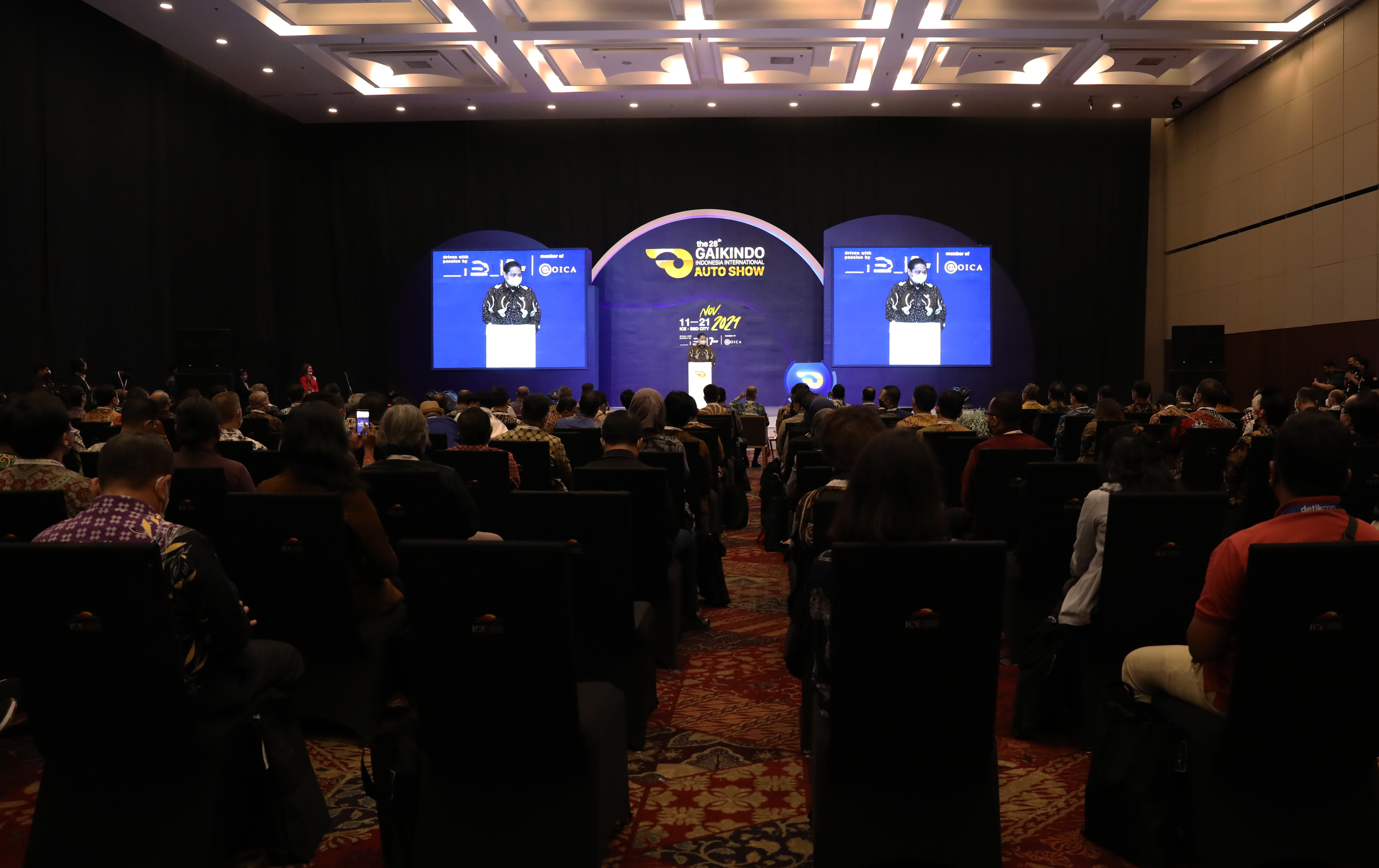 Pembukaan Gaikindo Indonesia International Auto Show (GIIAS) 2021 di ICE BSD, Tangerang.