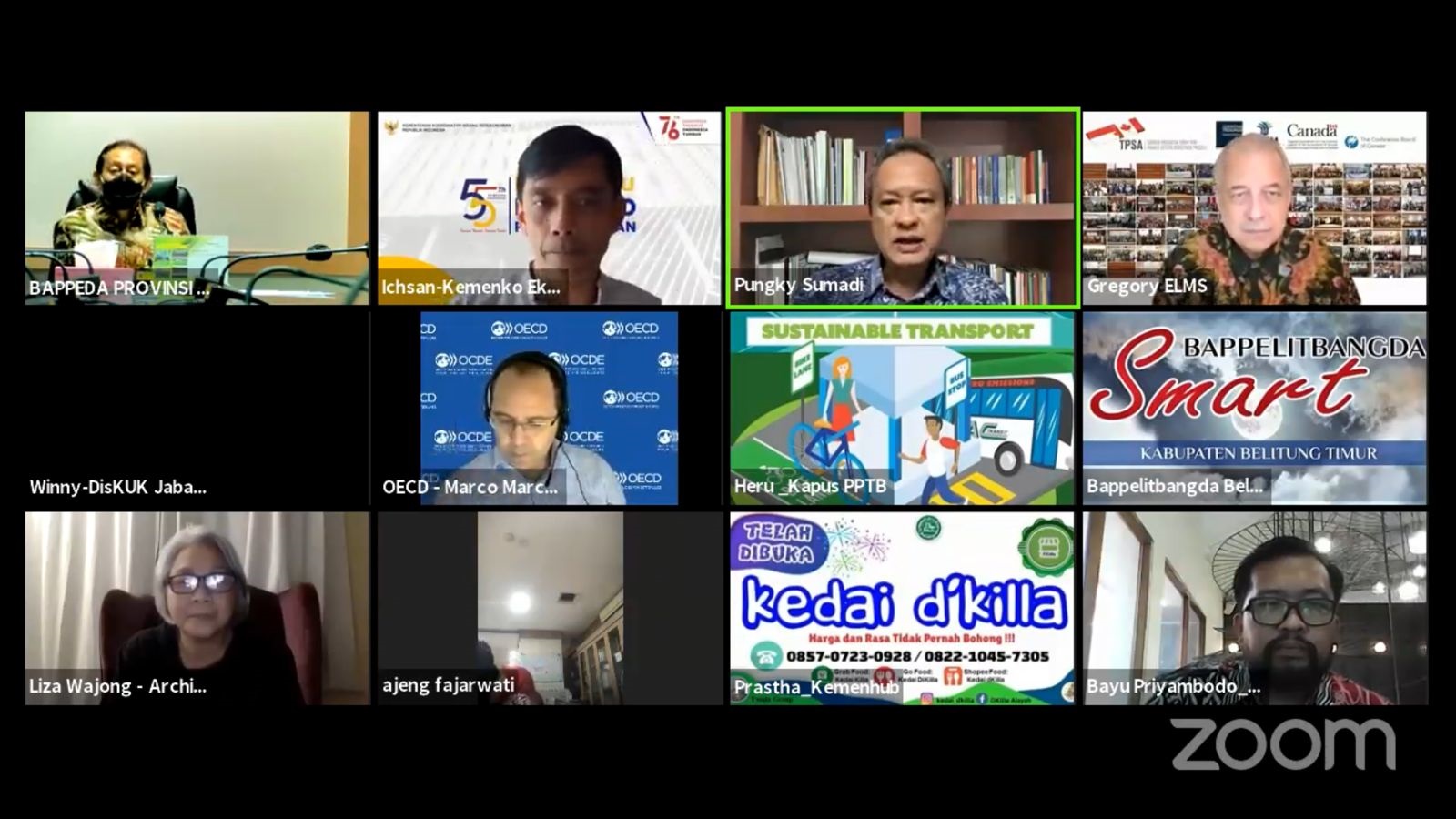 Diskusi berbagi pembelajaran antarnegara secara daring.