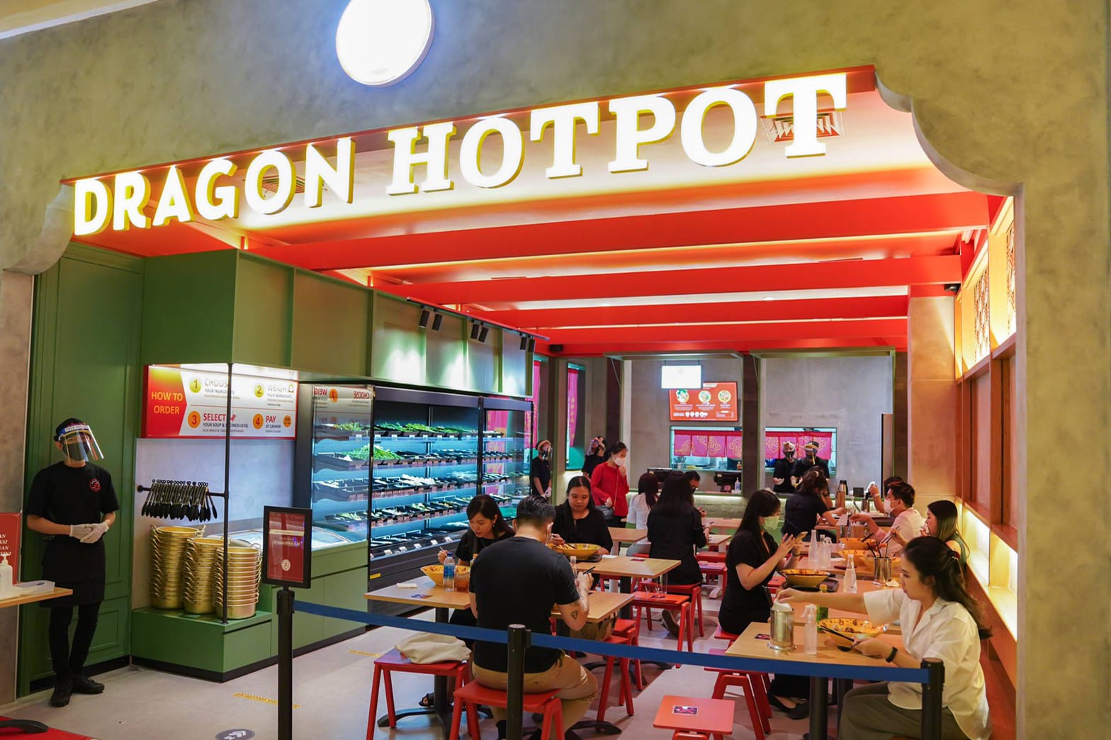 Ilustrasi Restoran Dragon Hot Pot