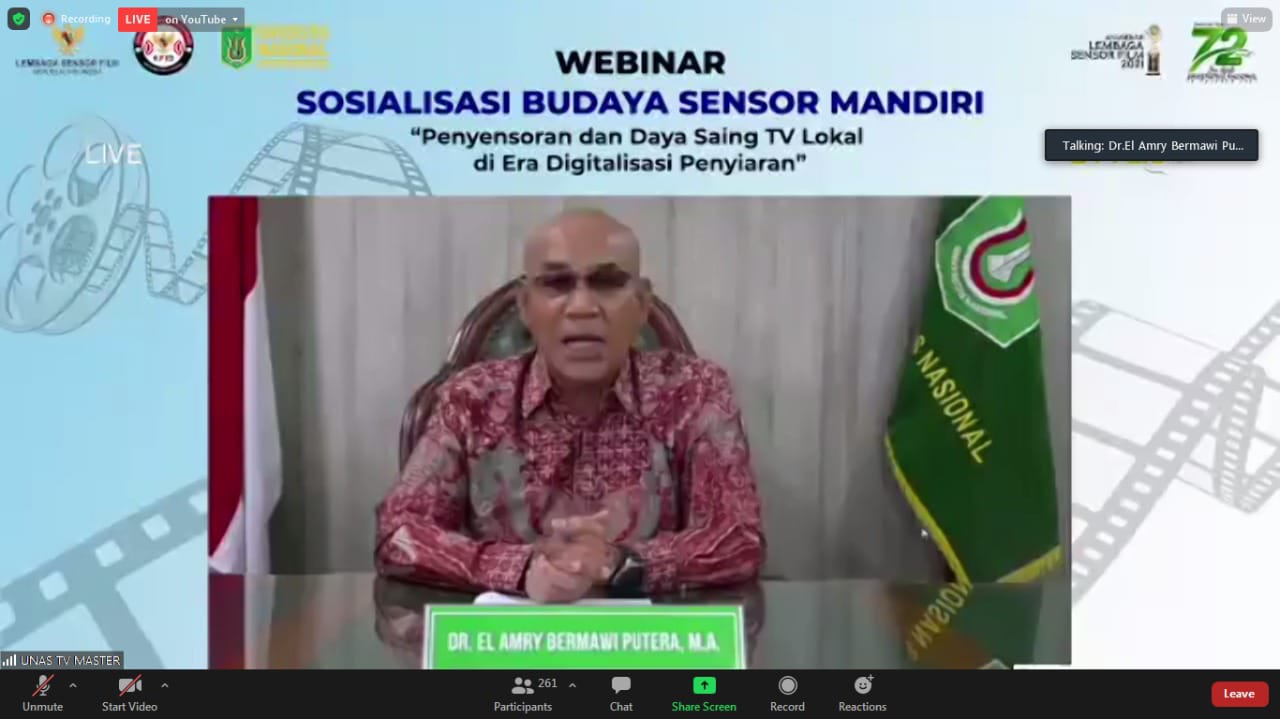  Rektor Unas, Dr. El Amry Bermawi Putera, M.A.