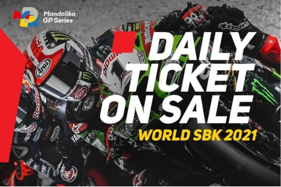 Pengumuman penjualan tiket harian WSBK di Srkuit Mandalika.