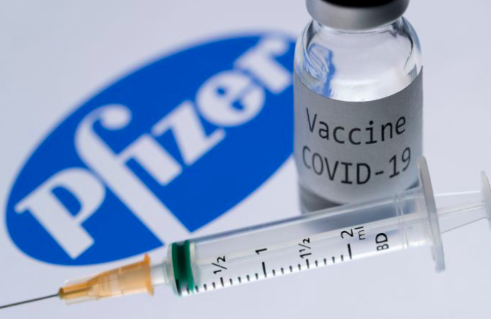  Ilustrasi vaksin yang diproduksi Pfizer. 