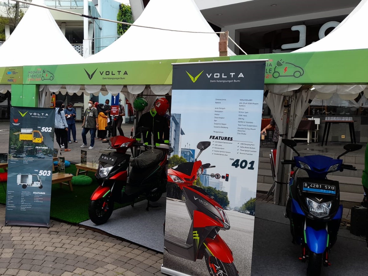 Volta 401 dilengkapi dengan baterai berkapasitas 60V 23A berjenis SGB Lifepo4 Lithium dan kekuatan motor 1500 watt.