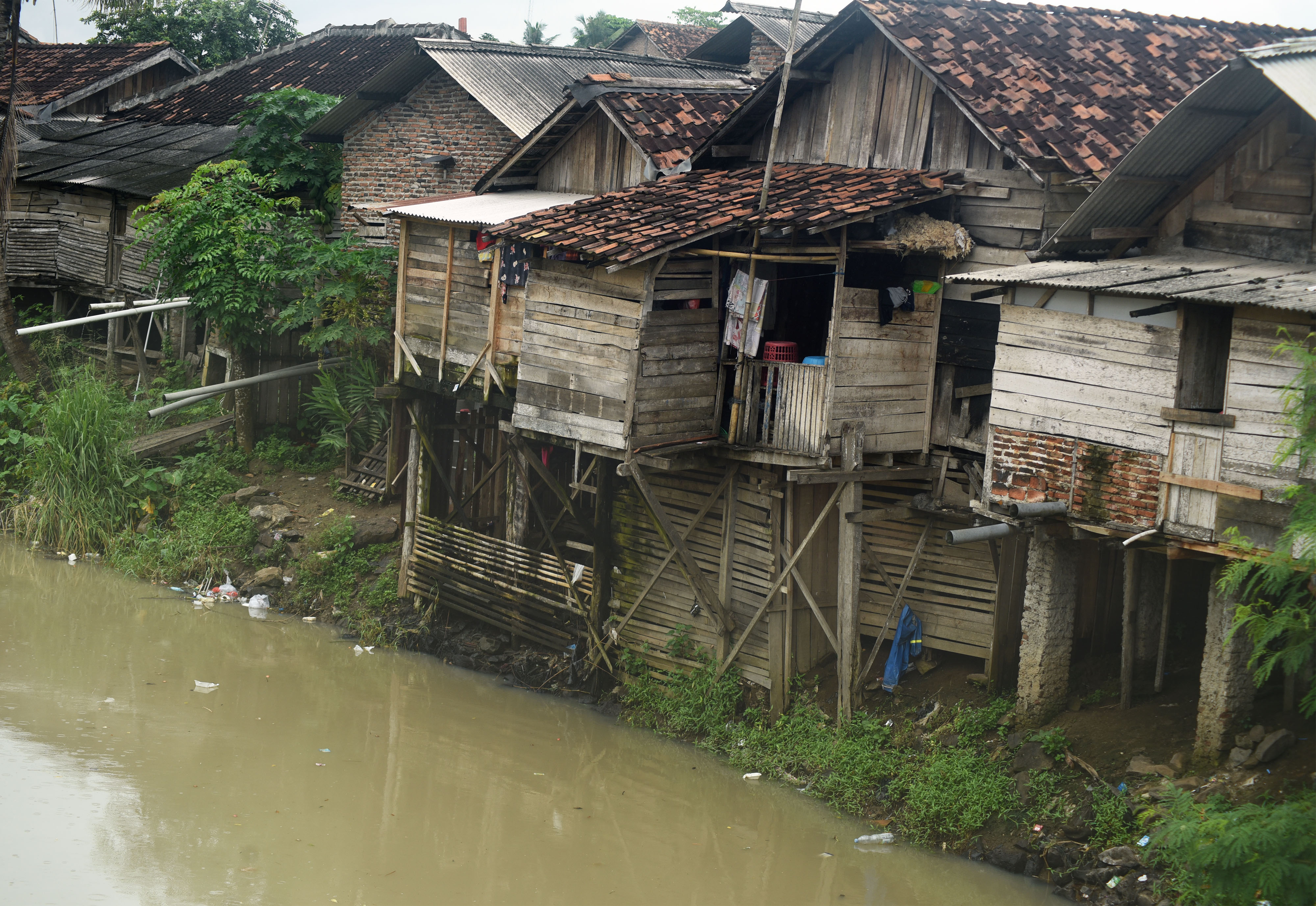 Suasana di perkampungan prasejahtera di Banten