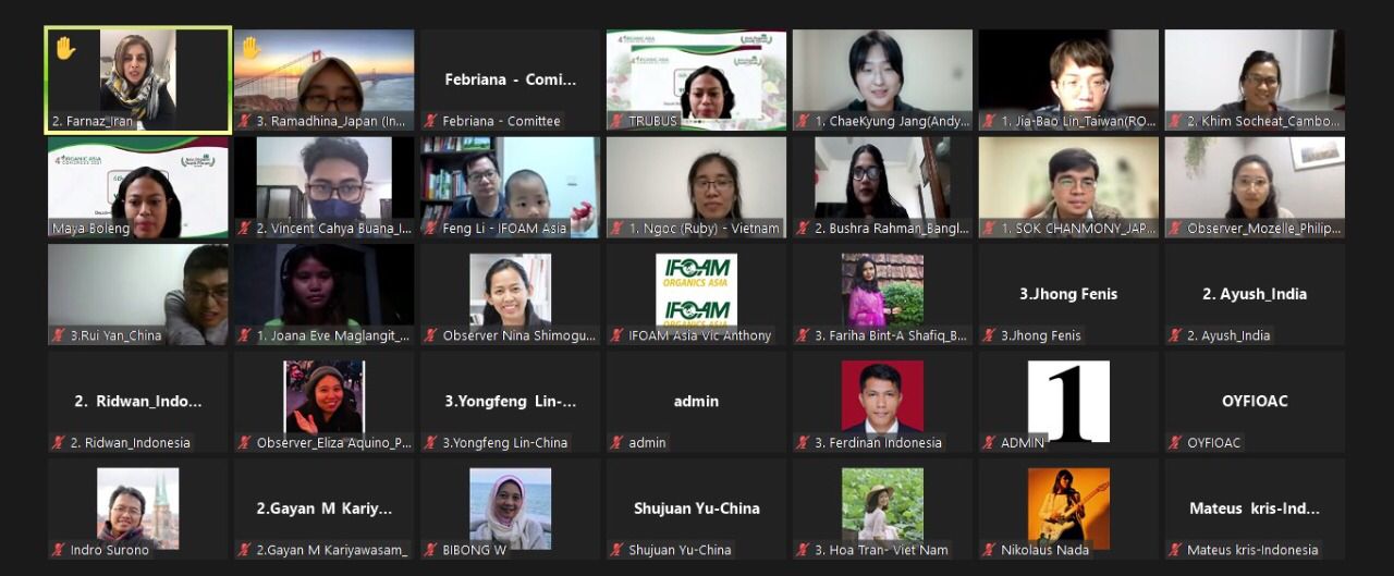 6th IFOAM Asia Organic Youth Forum berlangsung di Indonesia, berlangsung luring dan daring.