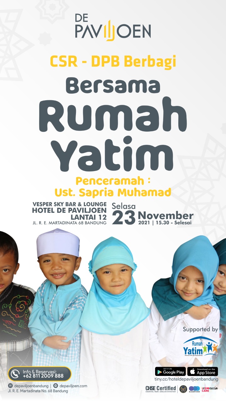 Manajemen Hotel De Paviljoen berbagi bersama anak-anak yatim