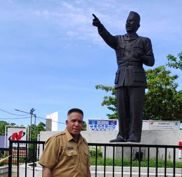 Patung Proklamator Bung Karno ditempatkan di PLBN Skouw Muara Tami, Kota Jayapura, perbatasan RI-PNG. 