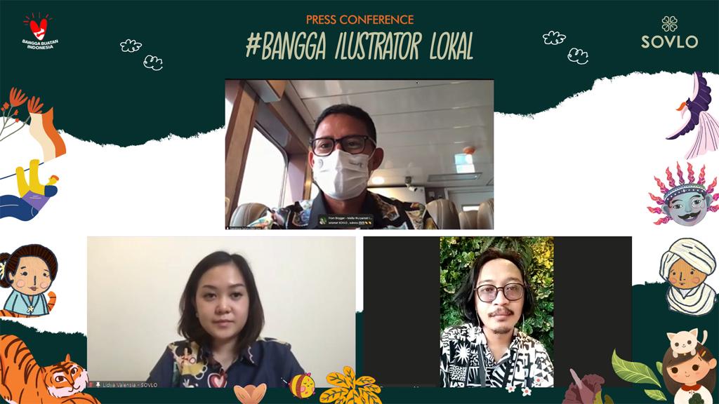Jumpa pers virtual Peluncuran Kampanye 'Bangga Ilustrator Lokal', Selasa (9/11).