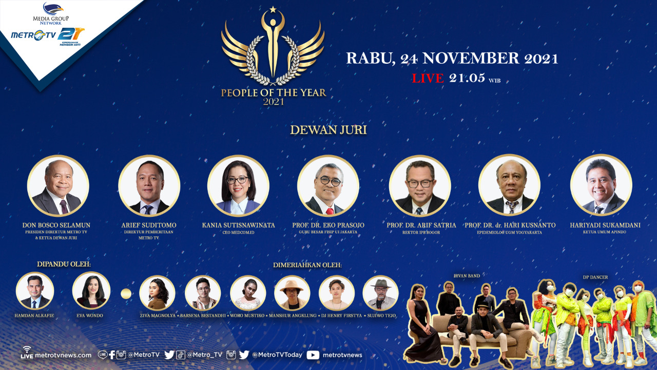  Metro TV kembali menyelenggarakan acara penghargaan bergengsi People of the Year.