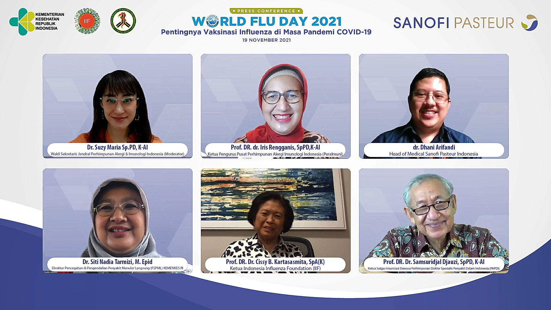  Konferensi pers virtual peringati Hari Flu Sedunia 2021 digelar secara virtual pada Jumat (19/11)