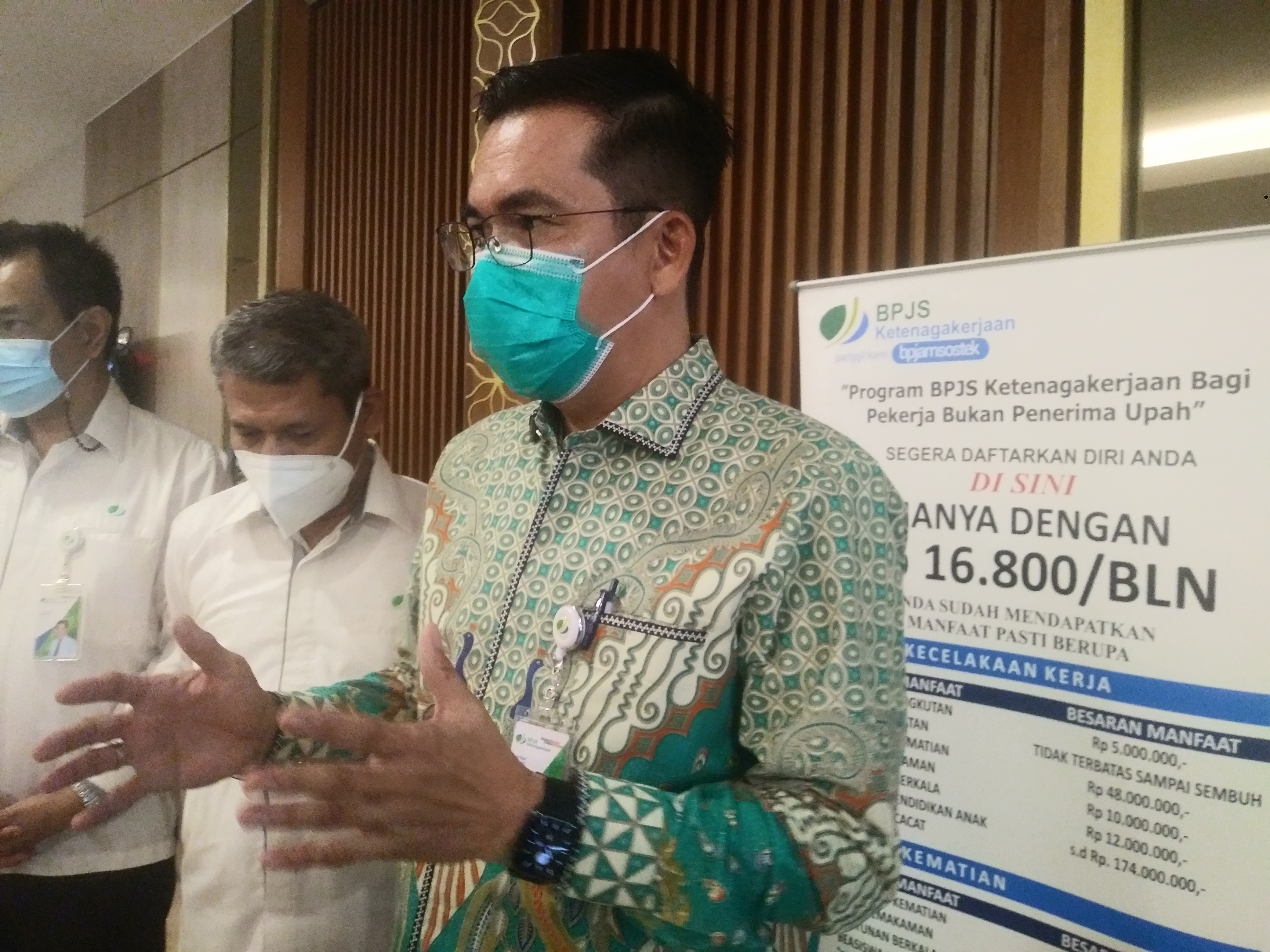 Deputi Direktur Wilayah BPJS Ketenagakerjaan Sumbagsel,  Surya Rizal.