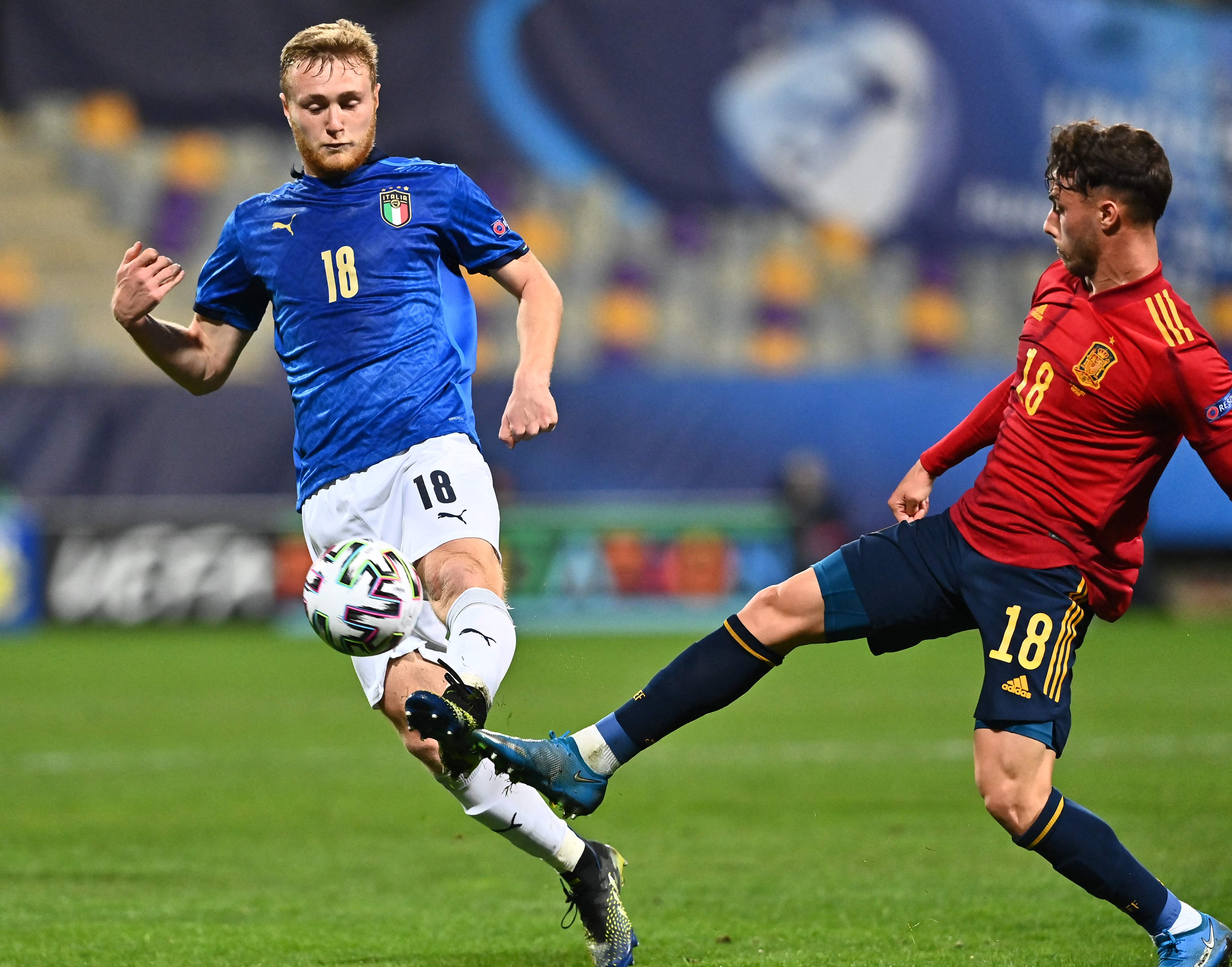 Gelandang Tommaso Pobega saat tampil untuk timnas Italia U-21.