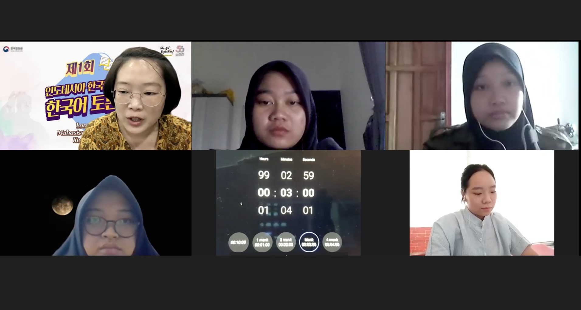 Final Lomba Debat Mahasiswa Jurusan Korea yang diselenggarakan KCCI.