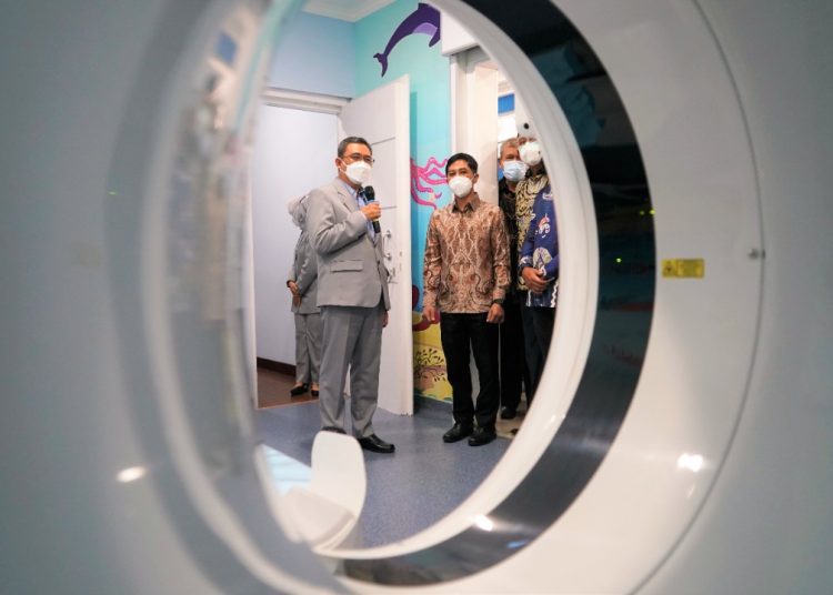 Peresmian tiga fasilitas alat kesehatan canggih terbaru di RSUD Kota Bogor, Jabar.