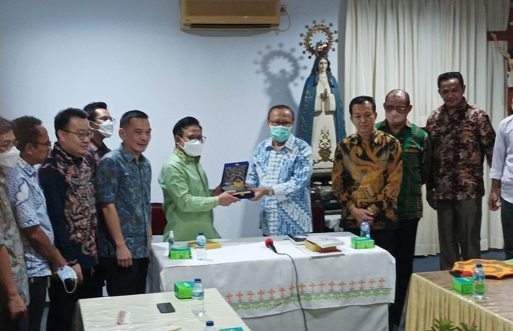 Wakil Ketua DPR RI Abdul Muhaimin Iskandar bertemu Ketua Konferensi Waligereja Indonesia (KWI) Ignatius Kardinal Suharyo di Kantor KWI.