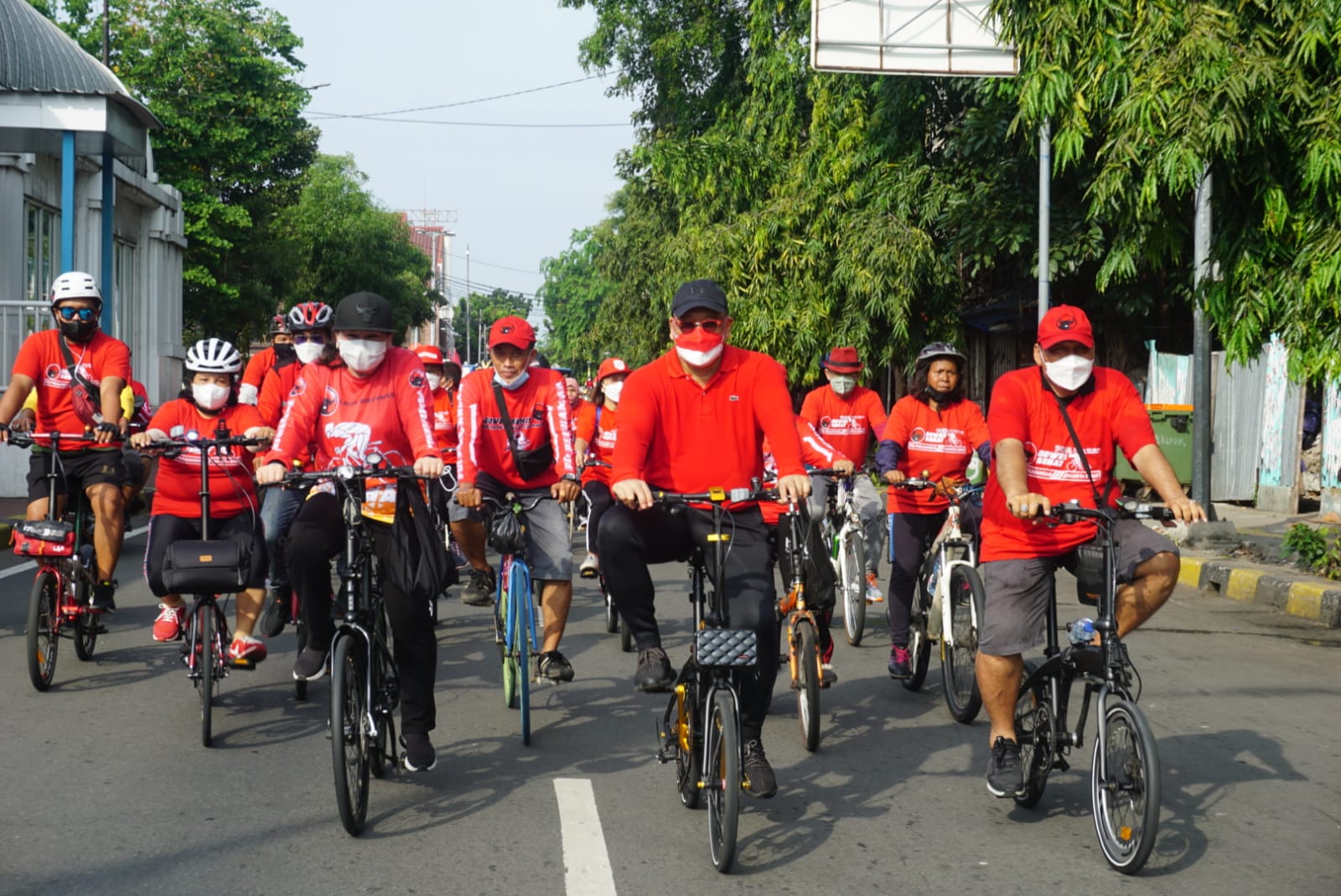 Gowes bersama DPP PDIP di Kota Tua