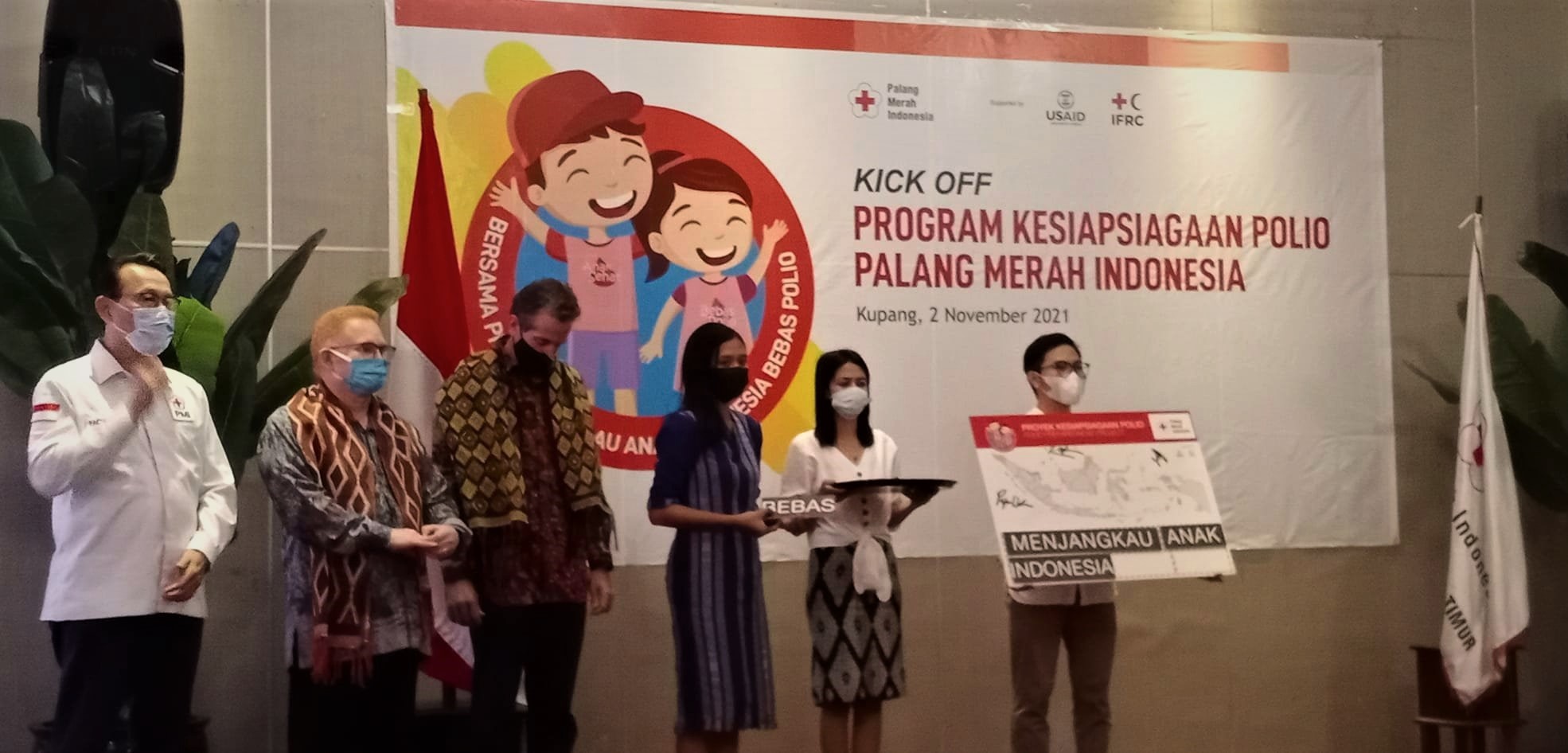 Peluncuran Program Kesiapsiagaan Polio di Kupang, Nusa Tenggara Timur (NTT), Selasa (2/11/2021)