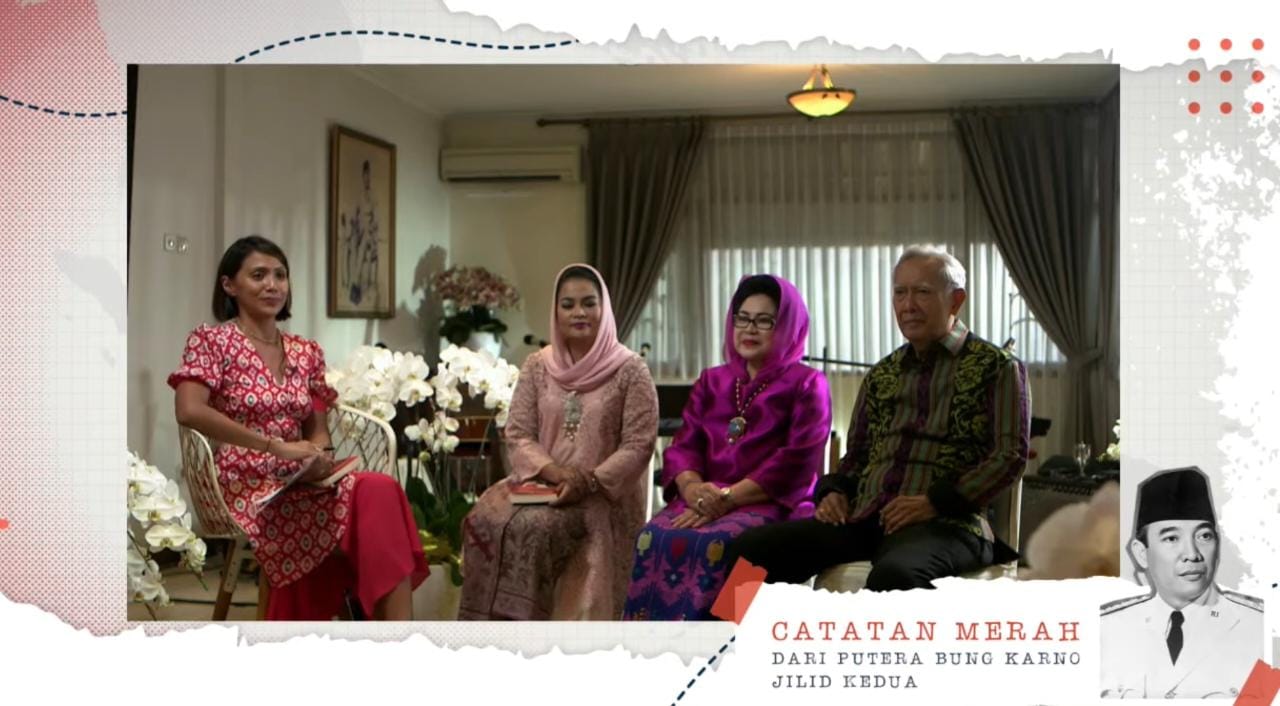 Peluncuran buku Catatan Merah dari Putera Bung Karno jilid dua, Sabtu (13/11). 