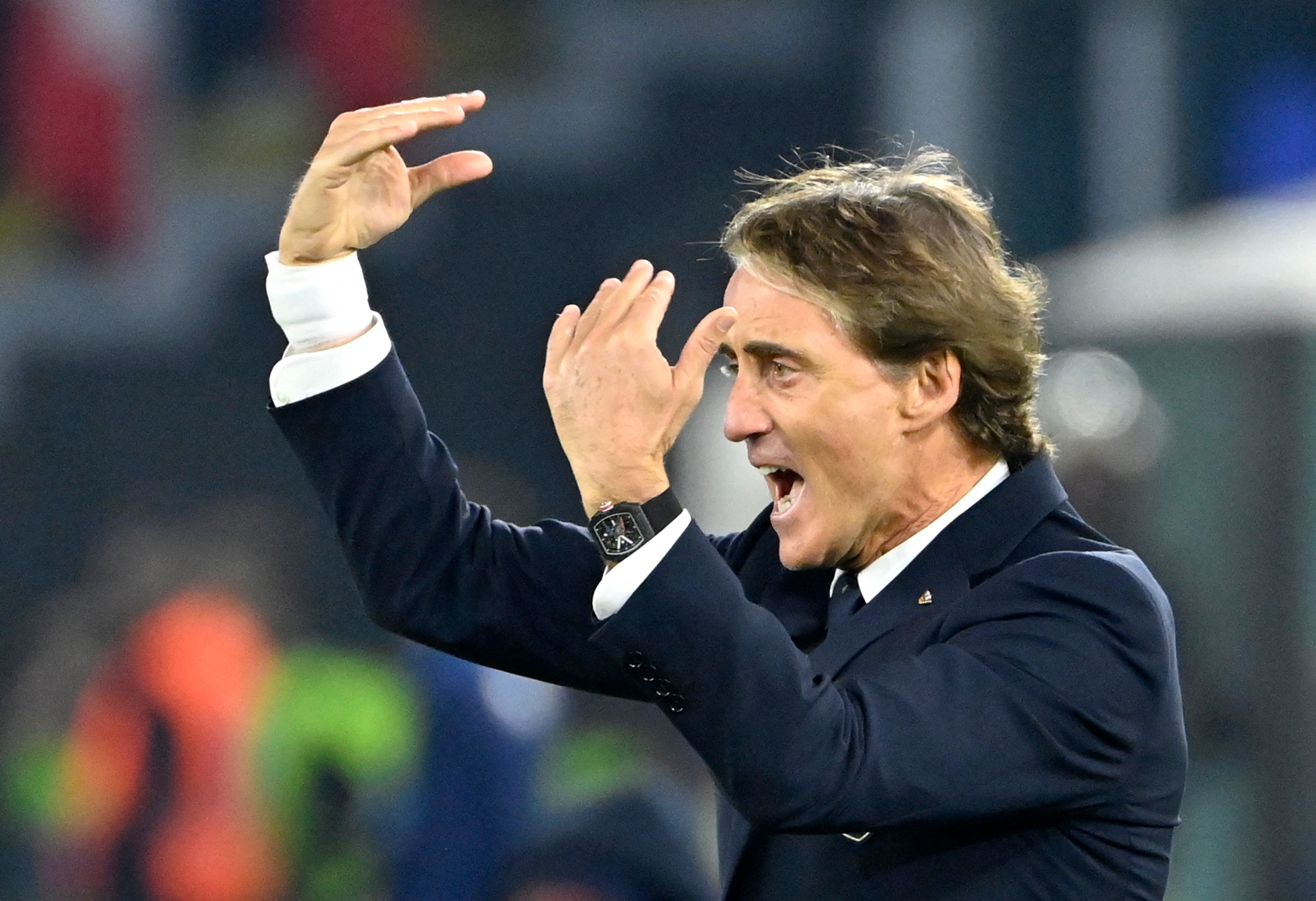 Pelatih timnas Italia Roberto Mancini