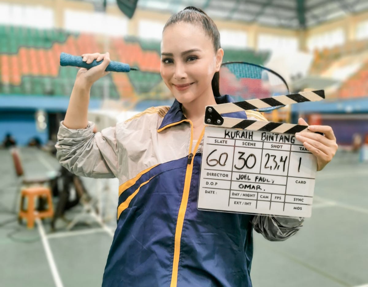 Ilona Budiman saat berakting untuk film Kuraih Bintang