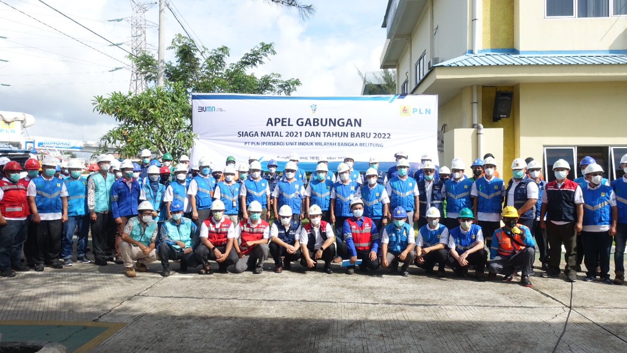 PLN UIW Babel Gelar Apel Gabungan Siaga Natal 2021 dan Tahun Baru 2022 di Komplek Pembangkitan PLTU Air Anyir.