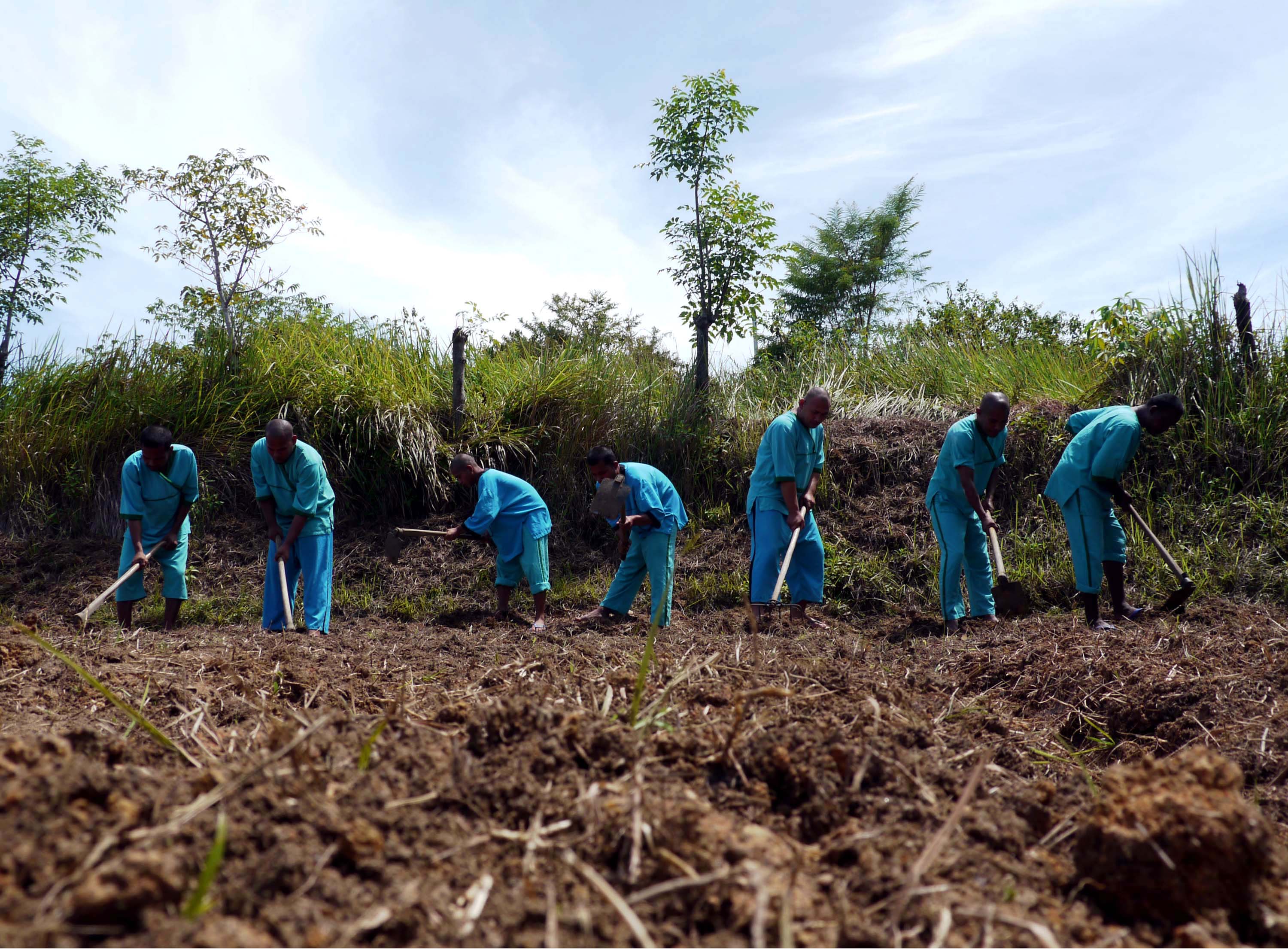  REHABILITASI MENTAL: Pasien gangguan jiwa yang menjalani masa rehabilitasi mental di komplek RSU Jantho, Aceh Besar.