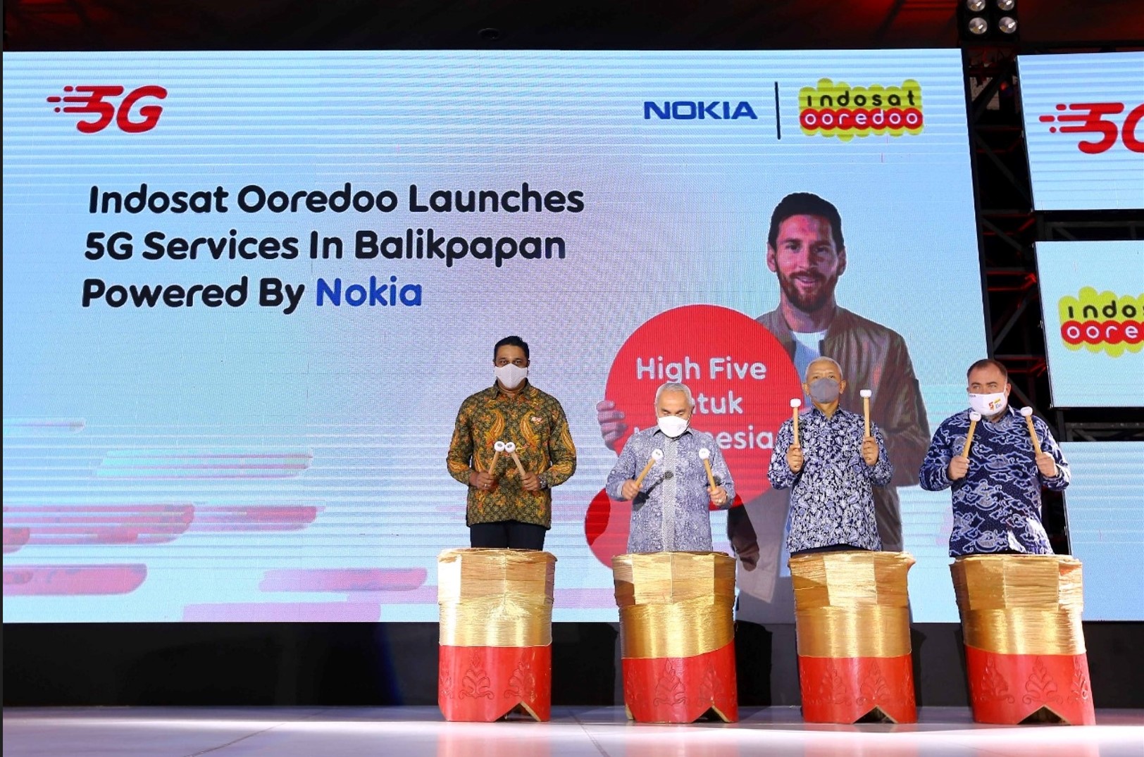 Indosat Ooredoo meluncurkan teknologi 5G di Balikpapan.