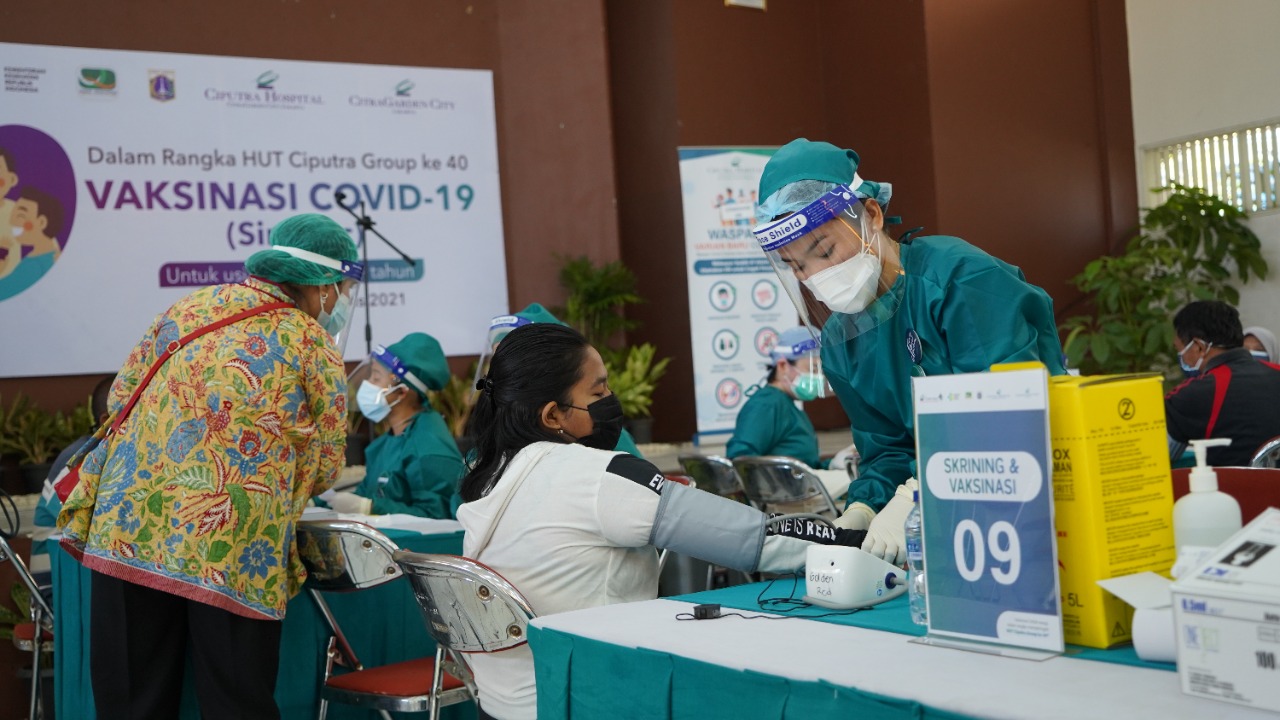 Grup Ciputra telah melaksanakan vaksinasi covid-19 lebih dari 610.000 dosis.