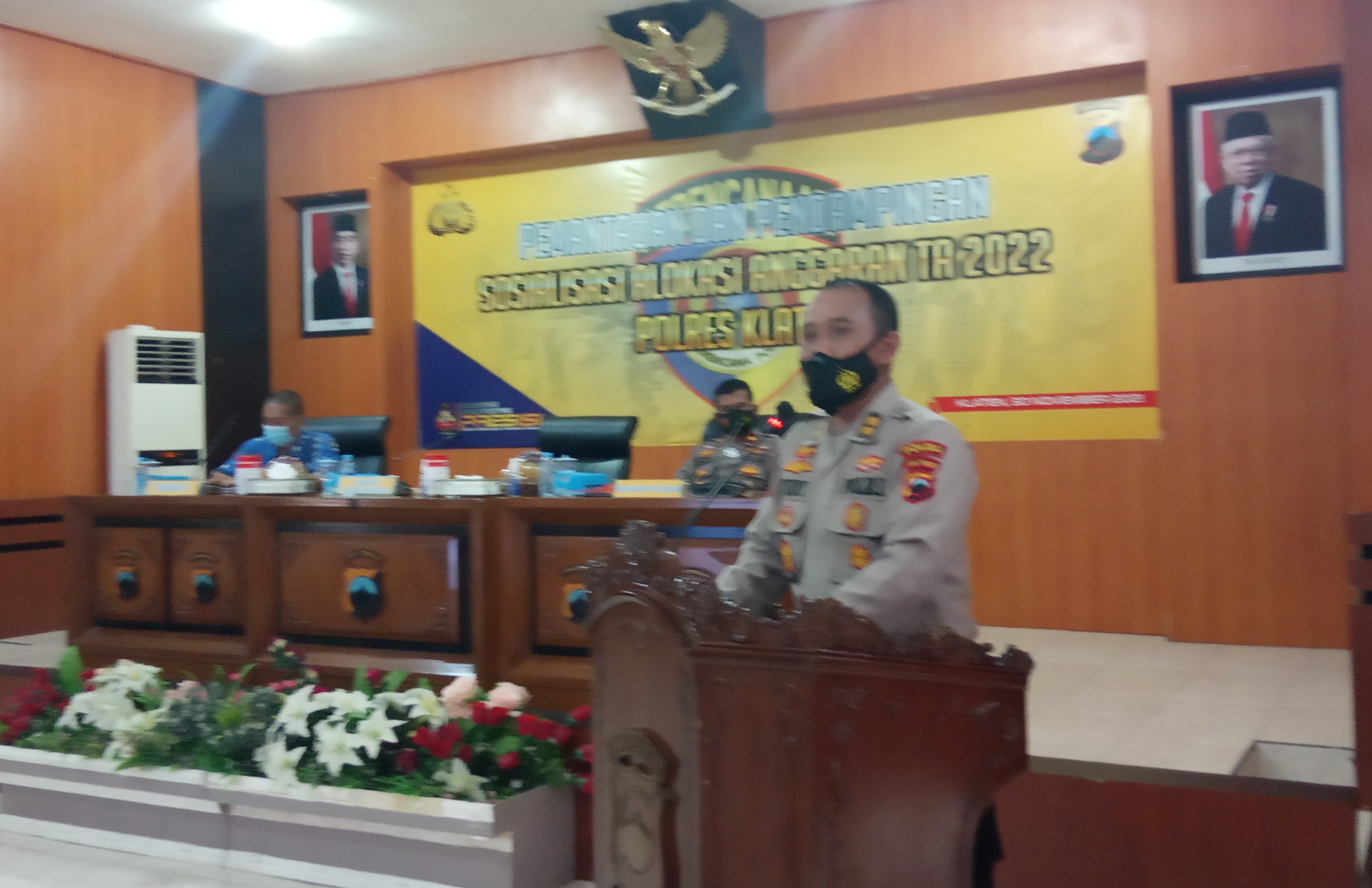 Pemantauan dan pendampingan sosialisasi alokasi anggaran tahun 2022 di Polres Klaten