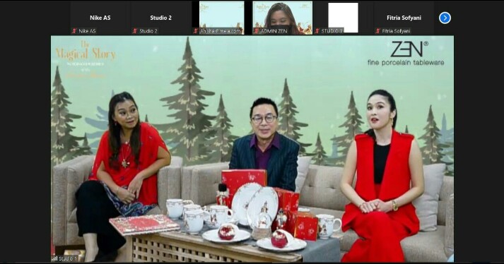 Sambut Nataru, Sandra Dewi Kembali Desain Peralatan Makan