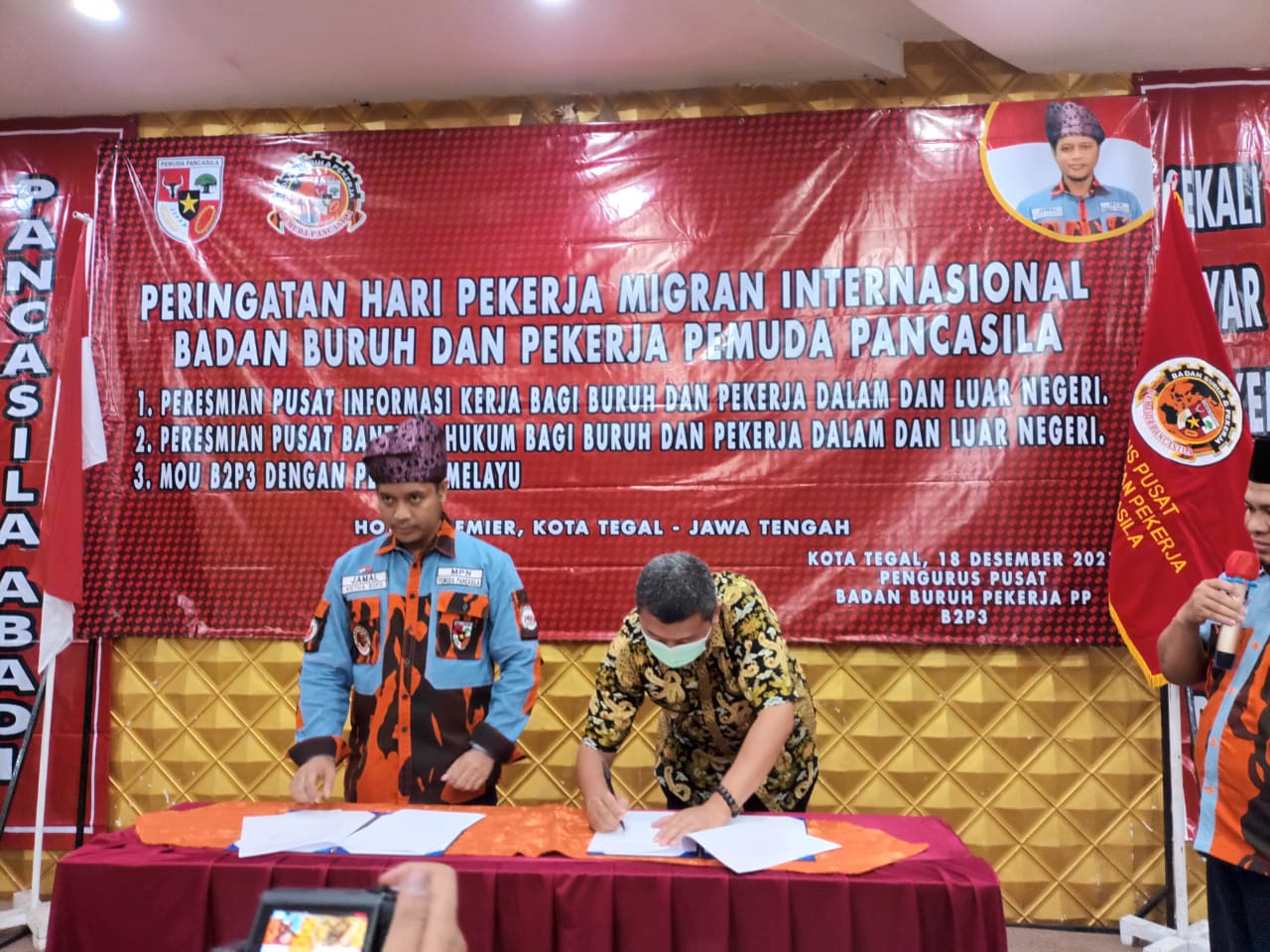 Ketua Badan Buruh & Pekerja Pemuda Pancasila (B2P3), Jamaludin Suryahadikusuma.