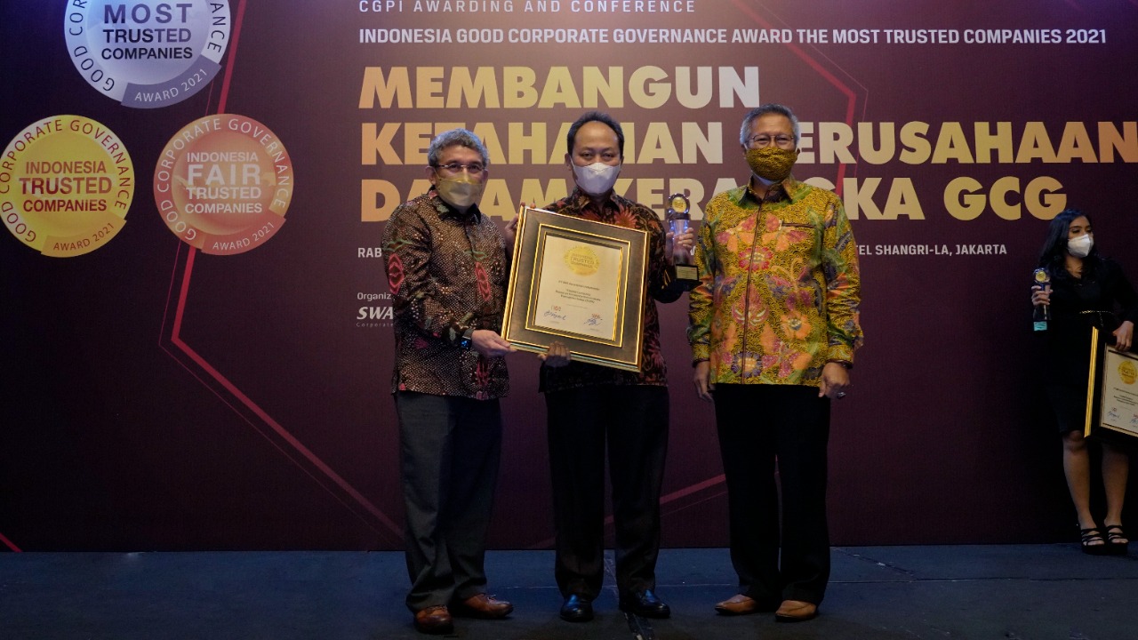 BRI Insurance (BRINS) dinobatkan sebagai ‘Indonesia Trusted Company’ pada ajang Corporate Governance Perception Index (CGPI) Award 2020.