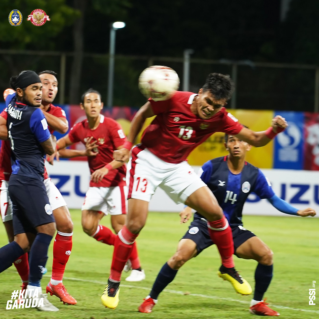 Aksi Timnas Indonesia melawan Kamboja
