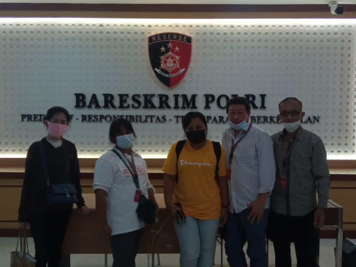 Komunitas Korban Asuransi Unit Link di Bareskrim Polri, Jakarta.