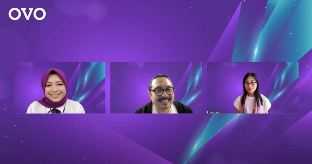 Webinar yang digelar Ovo mengeni transaksi digital di Indonesia.