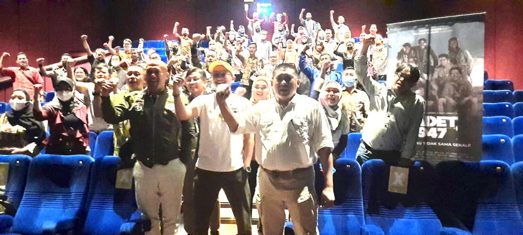 Suasana nonton bareng Film Kadet 1947 di Cilegon, Banten