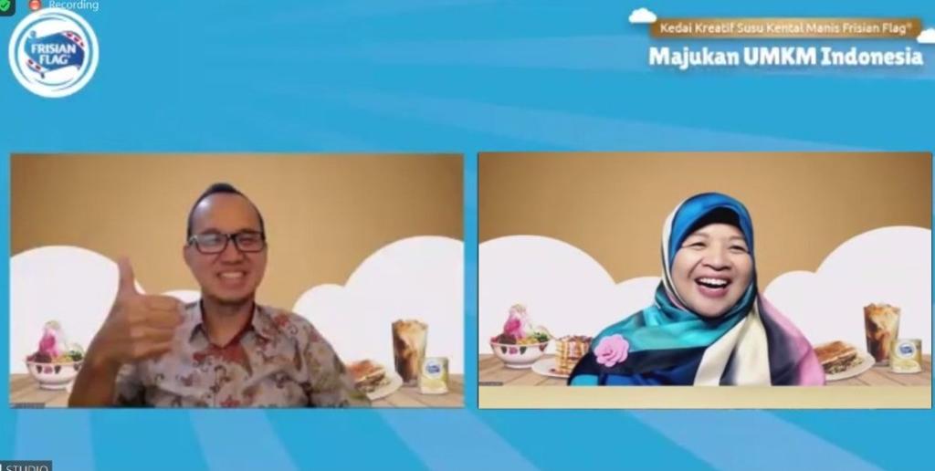 Peluncuran program Kedai Kreatif Susu Kental Manis Frisian Flag: Bersama Majukan UMKM Indonesia secara daring.