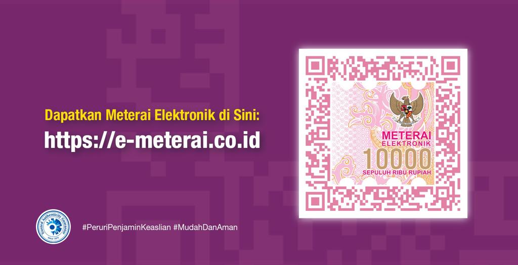 Ilustrasi. Materai elektronik